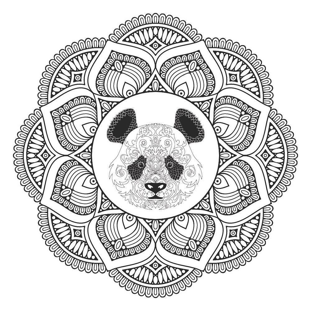 adult coloring pages panda designs free printable sheets